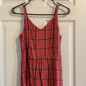 Plaid midi dress